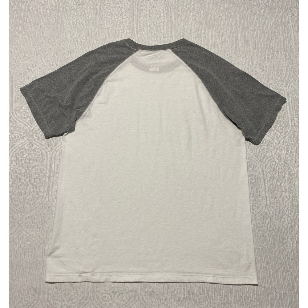 Champion Vapor‎ Mens Large White Gray Raglan Short Sleeve T-Shirt T8822 D3T - Picture 2 of 6